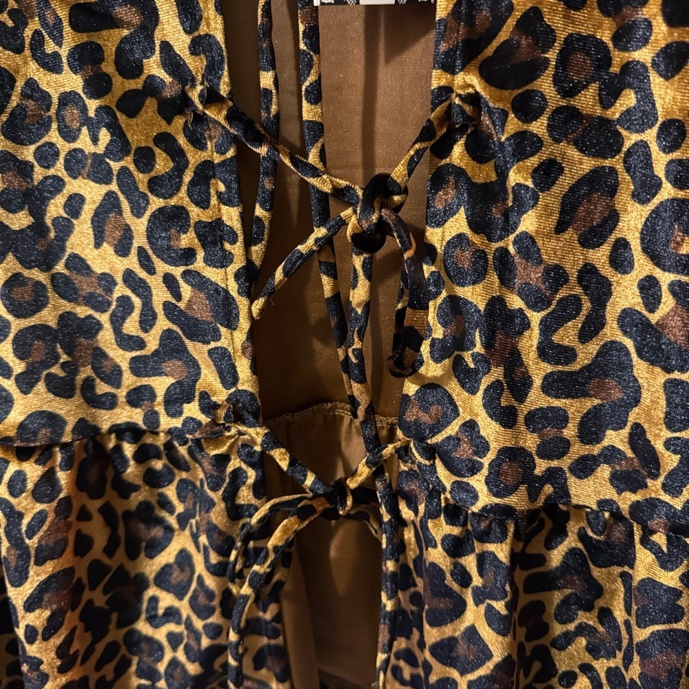 NWT Ultra pink Leopard Print Blouse velvet size XL - Picture 4 of 7